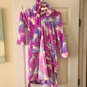 Magical Unicorn Kids Pajama Robe - Purple